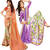 multicolor printed georgette saree with blouse