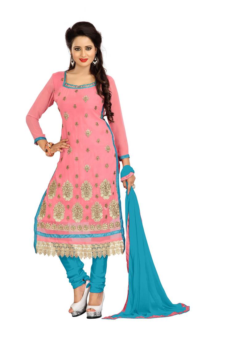Glorious White Color Salwar Suit Pink Dupatta