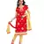 Red embroidered chanderi unstitched salwar with dupatta