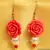 Rose Coral & Pearl Earrings
