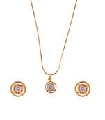 Diamond Pendant Set For Girls