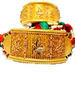Traditional pair of peacock bajuband or armlet with big loom attached at wholesale price