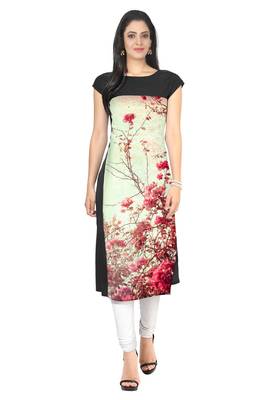 Multicolour faux crepe kurti 1