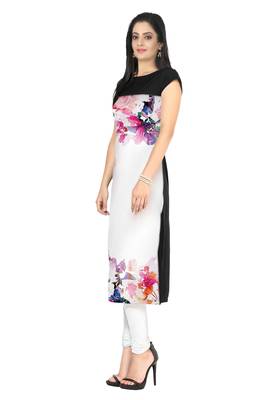 White faux crepe kurti 2