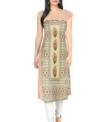 Multicolour faux crepe kurti