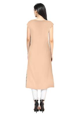 Multicolour faux crepe kurti 3