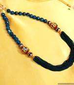 Blue semi precious beads necklace