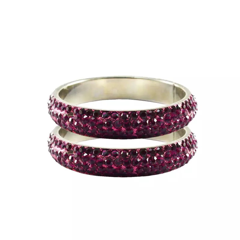 Pink Studded Jewellery Crystal Bangles And Bracelets