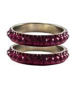 Pink Studded Jewellery Crystal Bangles And Bracelets
