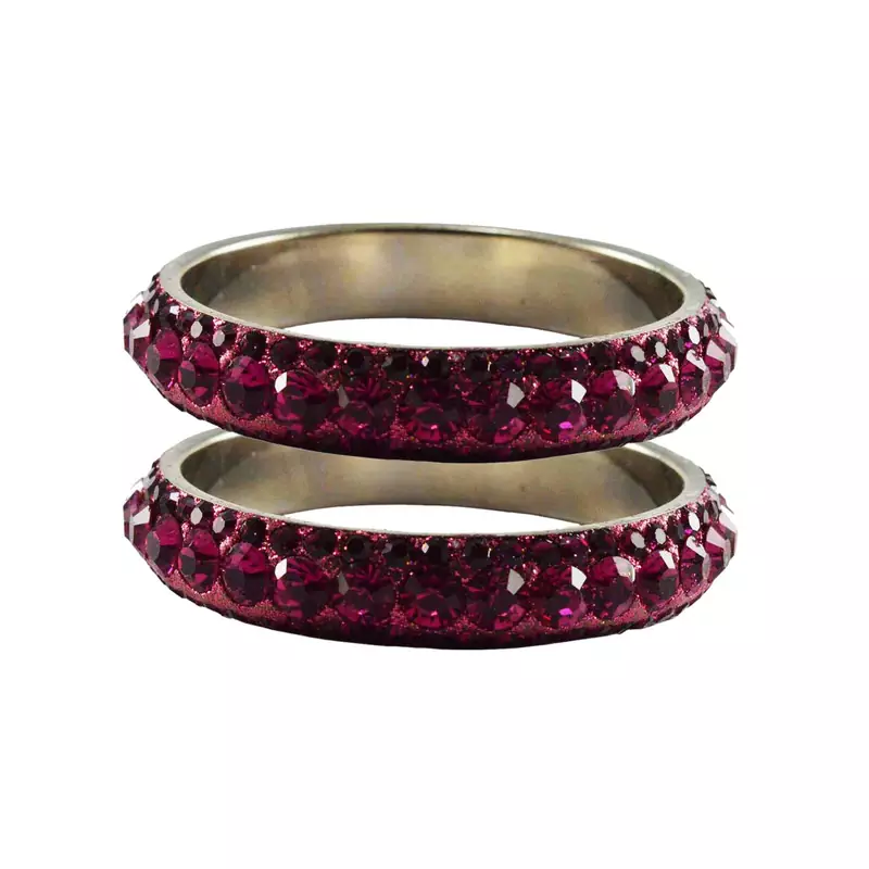 Pink Studded Jewellery Crystal Bangles And Bracelets