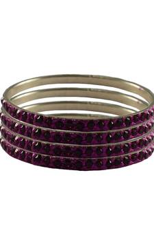 Pink Studded Jewellery Crystal Bangles And Bracelets