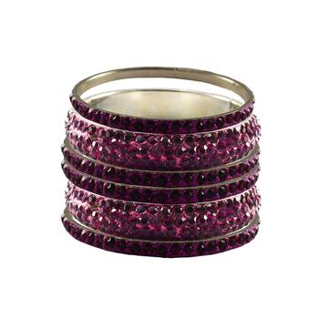 Pink Studded Jewellery Crystal Bangles And Bracelets 1