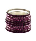 Pink Studded Jewellery Crystal Bangles And Bracelets