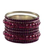 Pink Studded Jewellery Crystal Bangles And Bracelets