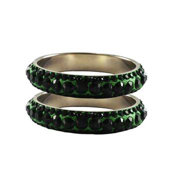 Green Studded Jewellery Crystal Bangles And Bracelets 1