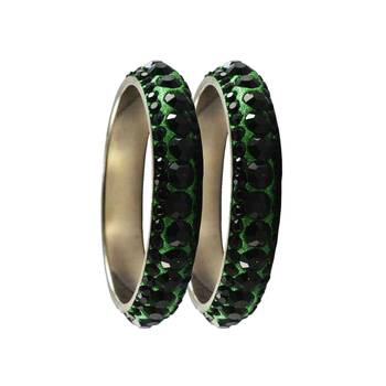 Green Studded Jewellery Crystal Bangles And Bracelets 2
