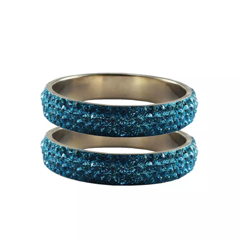 Blue Studded Jewellery Crystal Bangles And Bracelets