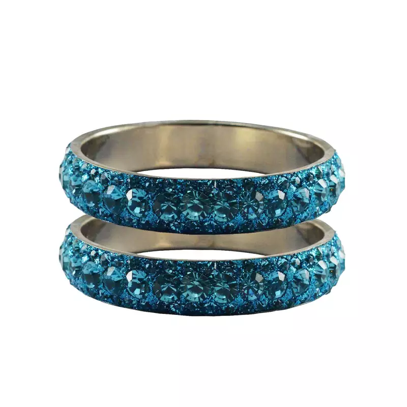 Blue Studded Jewellery Crystal Bangles And Bracelets