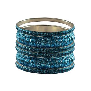 Blue Studded Jewellery Crystal Bangles And Bracelets 1