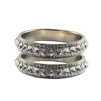 Silver Studded Jewellery Crystal Bangles And Bracelets 1