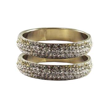 Silver Studded Jewellery Crystal Bangles And Bracelets 1