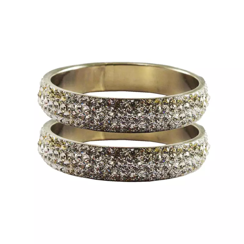 Silver Studded Jewellery Crystal Bangles And Bracelets