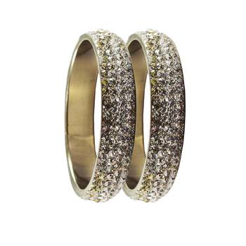 Silver Studded Jewellery Crystal Bangles And Bracelets 2