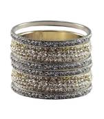 Silver Studded Jewellery Crystal Bangles And Bracelets