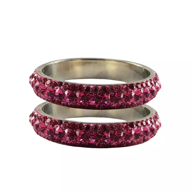Pink Studded Jewellery Crystal Bangles And Bracelets