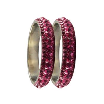 Pink Studded Jewellery Crystal Bangles And Bracelets 2