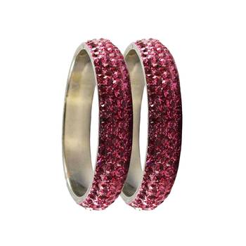 Pink Studded Jewellery Crystal Bangles And Bracelets 2