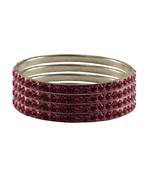 Pink Studded Jewellery Crystal Bangles And Bracelets