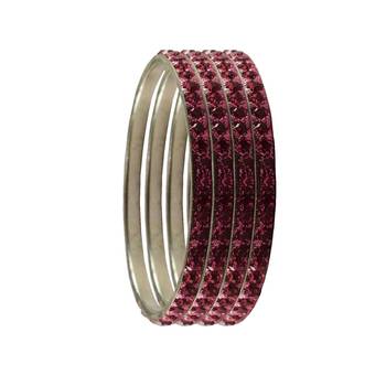 Pink Studded Jewellery Crystal Bangles And Bracelets 2