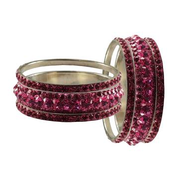 Pink Studded Jewellery Crystal Bangles And Bracelets 2