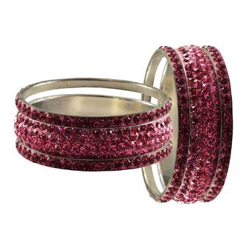 Pink Studded Jewellery Crystal Bangles And Bracelets 2
