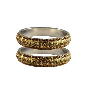 Gold Studded Jewellery Crystal Bangles And Bracelets 1