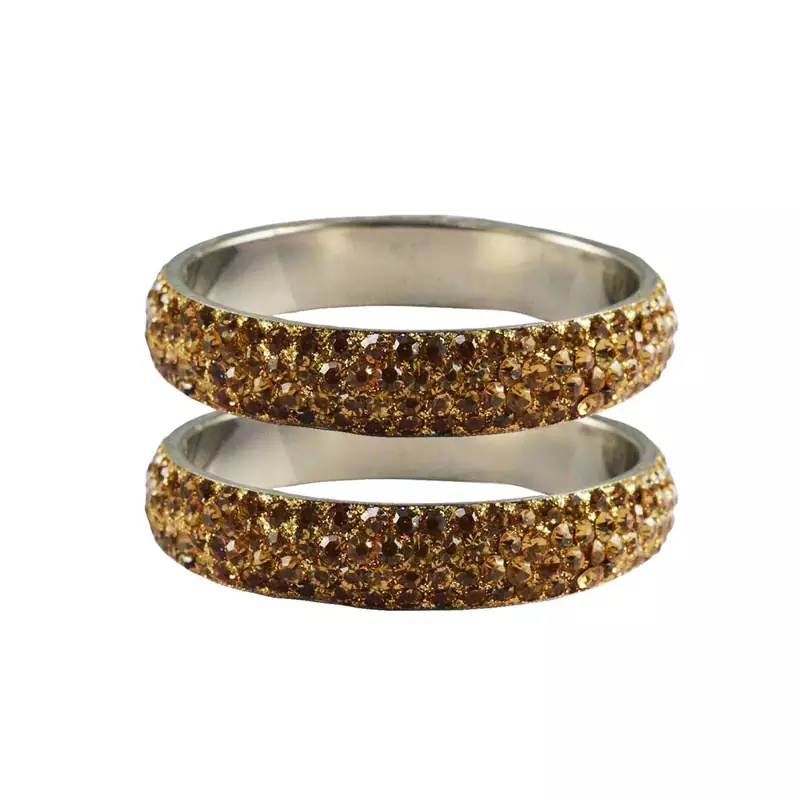 Gold Studded Jewellery Crystal Bangles And Bracelets