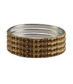 Gold Studded Jewellery Crystal Bangles And Bracelets