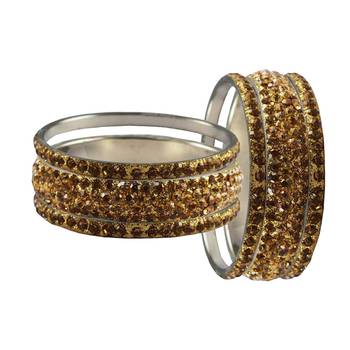 Gold Studded Jewellery Crystal Bangles And Bracelets 2