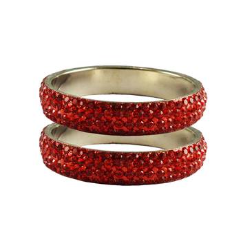 Red Studded Jewellery Crystal Bangles And Bracelets 1