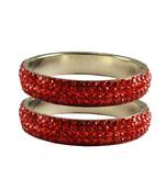 Red Studded Jewellery Crystal Bangles And Bracelets