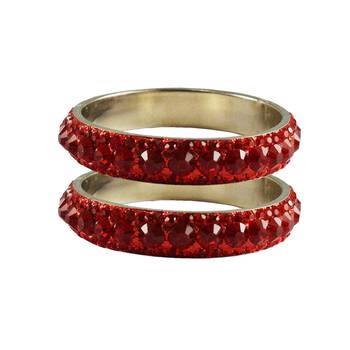 Red Studded Jewellery Crystal Bangles And Bracelets 1