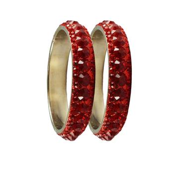 Red Studded Jewellery Crystal Bangles And Bracelets 2