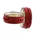 Red Studded Jewellery Crystal Bangles And Bracelets