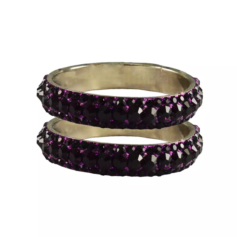 Purple Studded Jewellery Crystal Bangles And Bracelets