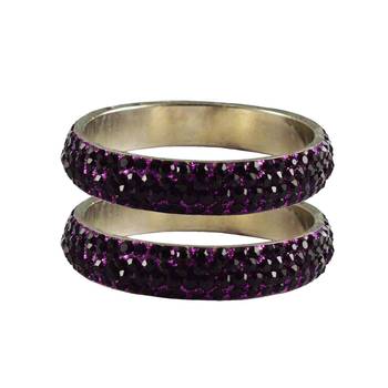 Purple Studded Jewellery Crystal Bangles And Bracelets 1