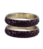 Purple Studded Jewellery Crystal Bangles And Bracelets