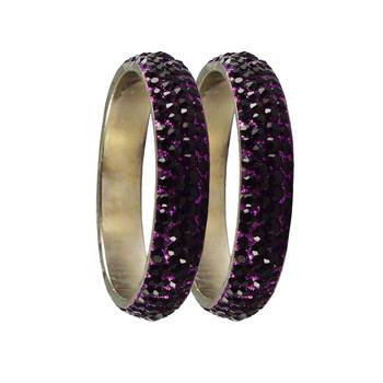 Purple Studded Jewellery Crystal Bangles And Bracelets 2