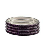 Purple Studded Jewellery Crystal Bangles And Bracelets