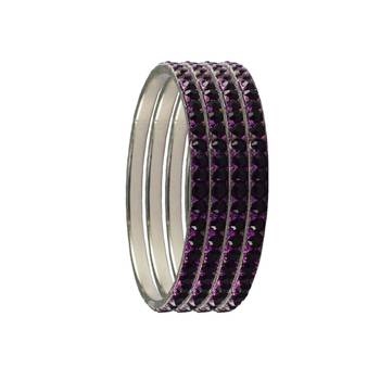 Purple Studded Jewellery Crystal Bangles And Bracelets 2